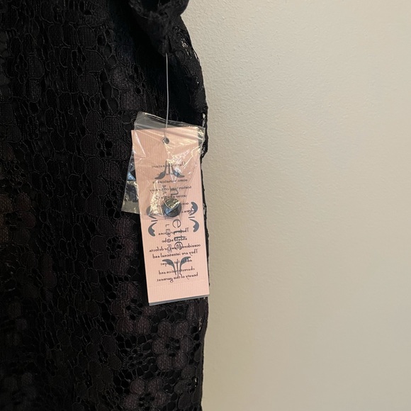 NWT Nanette Lepore XL lacey lined black sleeveless tank top - Picture 5 of 7